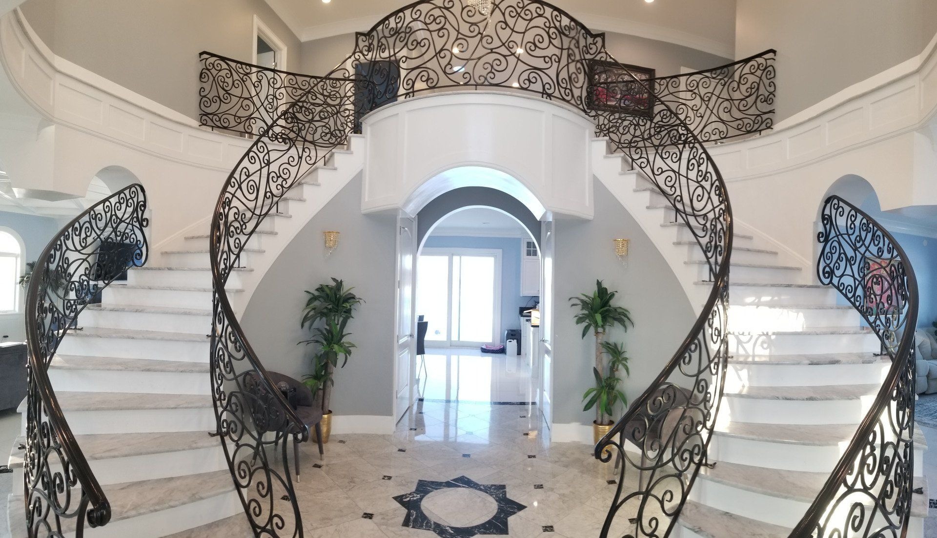 Decorative interior Iron works staircase